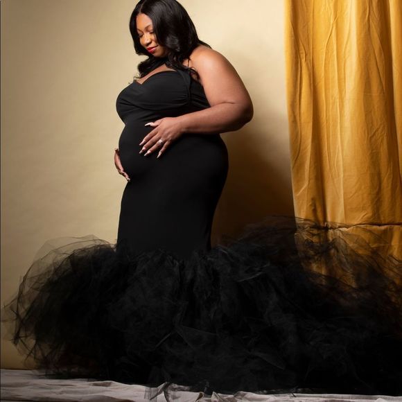 Maternity Halter Dress - Picture 2 of 10